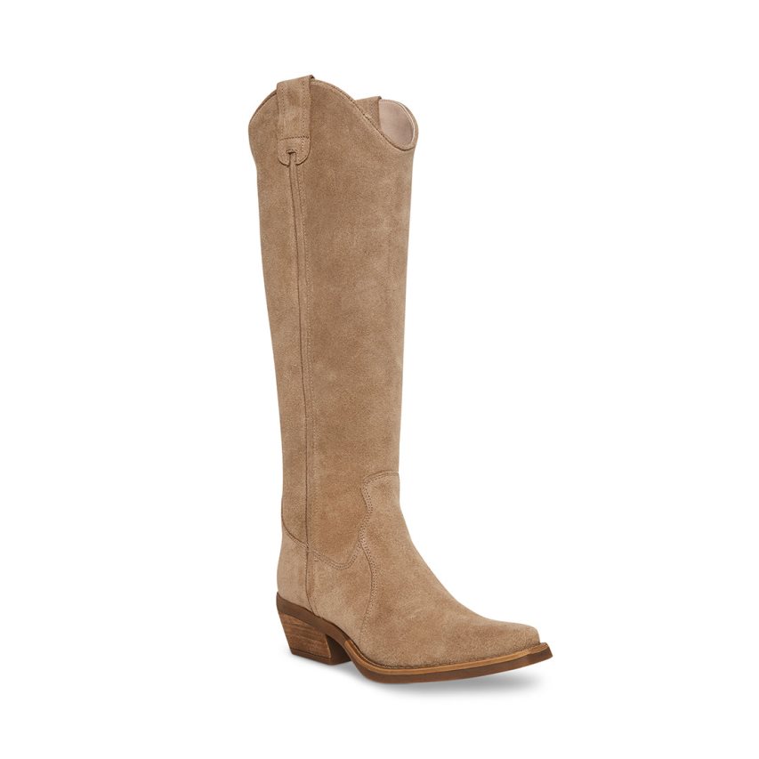 Brown Steve Madden Heard Suede Women's Knee-high Boots | PH 4879HGS